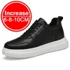Plus Größe 37-46 Lift Turnschuhe Mann Aufzug Schuhe Höhe Erhöhen Einlegesohle 8 cm Weiß Schwarz Größere Schuhe Männer Freizeit mode turnschuhe