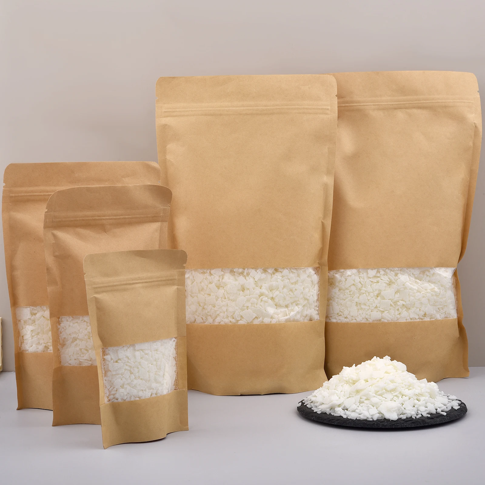 50/100/250/500/1000 g natürliche Sojawachsflocken für selbstgemachte Kerzen, Kunsthandwerk, additivfreie Duftkerze, Rohmaterialherstellungsset Image