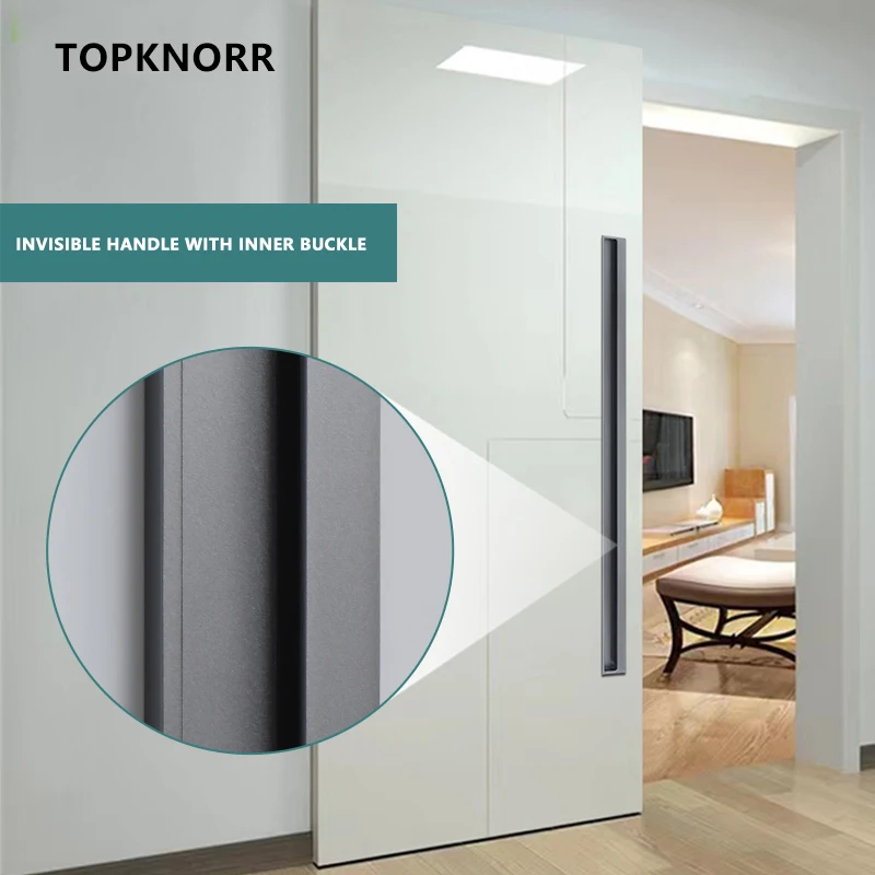 Unsichtbarer versteckter Griff, Schiebetür, Schiebetür, versteckter Griff, Schublade, Kleiderschrank, Türrille, eingebetteter integrierter Schnallengriff Image