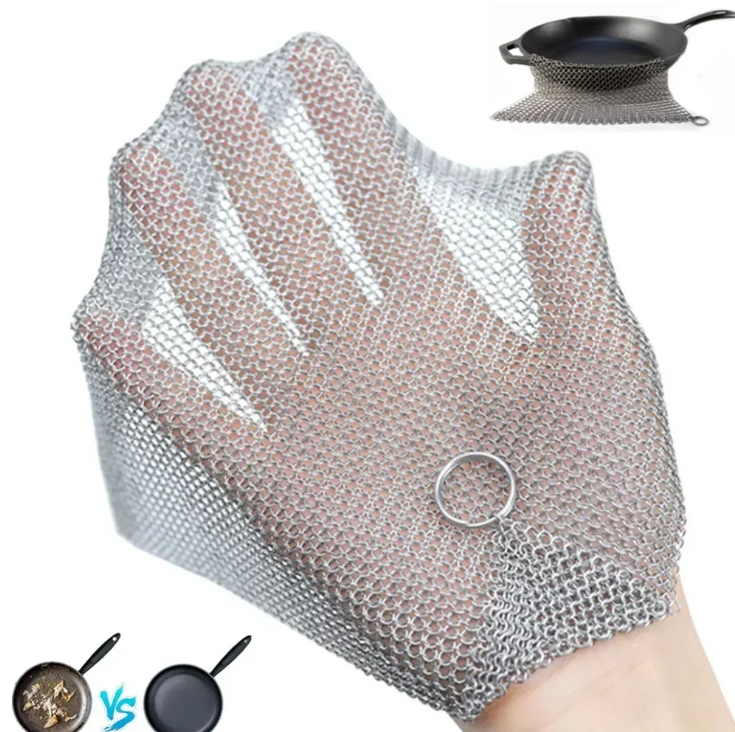 316l Edelstahl Gusseisen Reiniger Küche saubere Topf pfannen Wasch zubehör Mikrowelle Reinigungs bürste Werkzeuge Haushalts waren Image