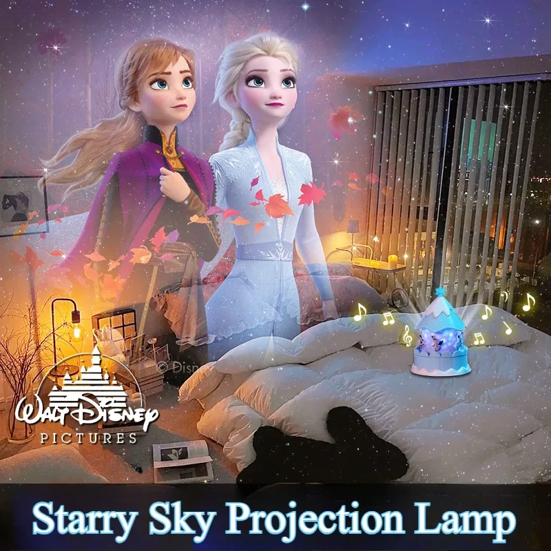 Disney Prinzessin Elsa Sternenhimmel Licht Projektionslicht Schlafzimmer Cartoon Atmosphäre Schlaf Nachtlicht Kinder Begleiter Geschenk