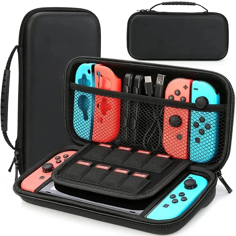 für Nintendo Switch Schutzhülle, Aufbewahrungstasche für Switch OLED, tragbare Reisetasche, Zubehör mit 20-Kartentasche Image