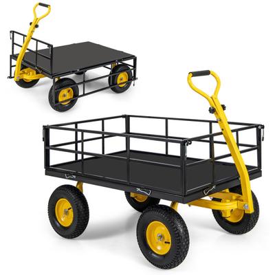 Costway Utility Garden Wagon with 4 Removable Side Panels and 900/1200 LBS Load Capacity-53