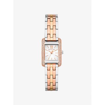 Michael Kors Mini Monroe Pavé Tri-Tone Watch Silver One Size
