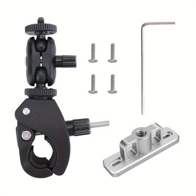 TEMU 1pc Adjustable Bike Mount For Dji Rc 2 Remote, Aluminum Alloy Bicycle Bracket, Clamp For Mini 3/4 Pro/air 3, Portable Controller Accessory Without Battery Image