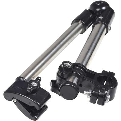 TEMU Versatile 360° Adjustable Umbrella Holder - Stainless Steel Clamp Mount For Mobility Scooters, Wheelchairs & More - Outdoor Use