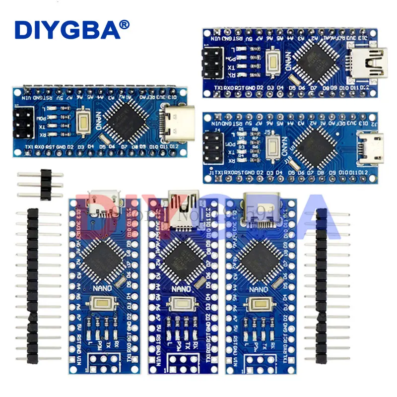 Typ-C Mini Micro USB Nano 3.0 mit Bootloader kompatibler Controller für Arduino CH340 USB-Treiber 16 MHz Original IC ATMEGA328P Image