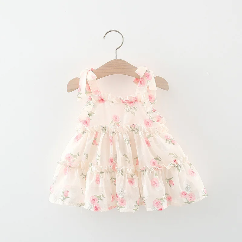 0-3 Jahre altes Baby Mädchen Kleid, Sommer neue Blumen Kinderkleidung, Urlaub Casual Beach Party Kleinkind Kleid Image