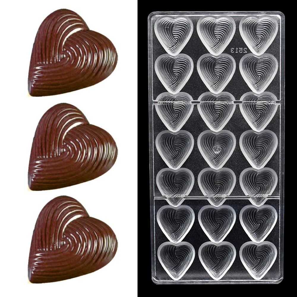 1 Stück Schokoladenformen Polycarbonat Herz Mutter Valentinstag Schokolade Süßigkeiten Süßwaren Backen Gebäck Utensilien Image