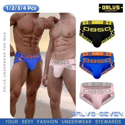 1/2/3/4 PCS 85 Marke Männer Unterwäsche Elastische WideWaist Band Vertikale Weichen Faden Baumwolle Sexy hüfte Heben Dreieck Hosen Image