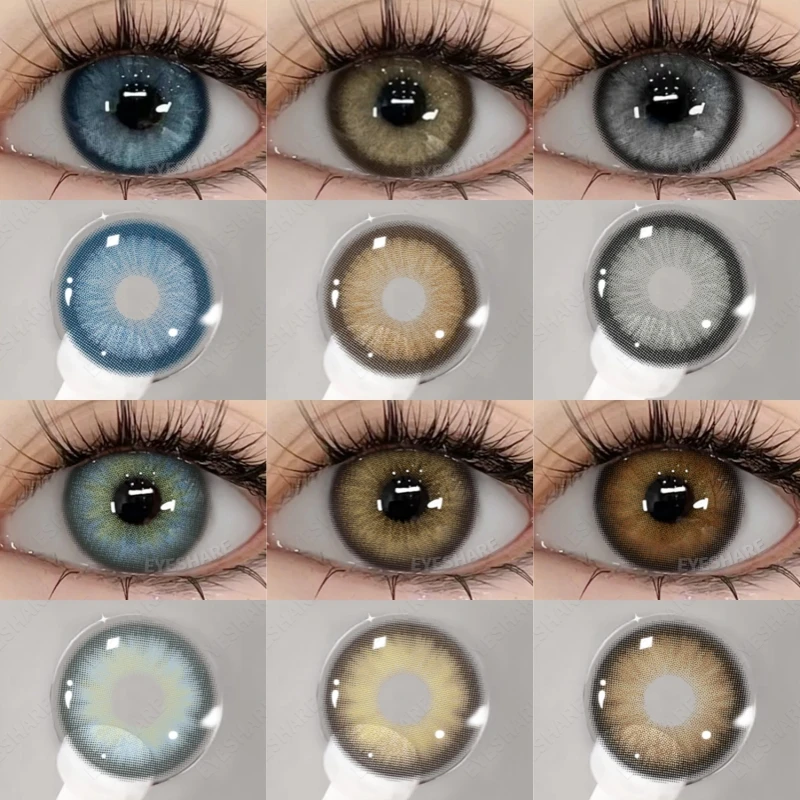 EYESHARE Farbkontaktlinsen für Augen, 1 Paar grüne farbige Kontaktlinsen, natürliche Linsen, mehrfarbige Augenlinse, jährlich Image