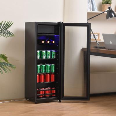Okwish - 128LMini-Kühlschrank,8L-Gefrierschrank+120L-Kühlschrank,fasst 94 Dosen Limonade, Wasser, Image