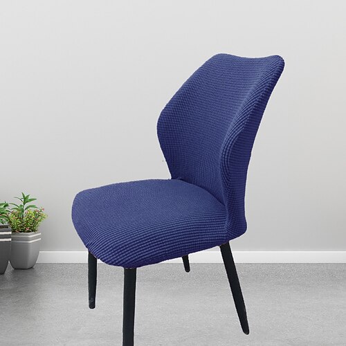 runder Sitzbezug Stuhlbezüge mit gebogener Rückenlehne verdickter Schonbezug für Esszimmerstühle Stretch-Sitzbezug waschbarer Stuhlschutz für Esszimmer, Hotel, Restaurant Image