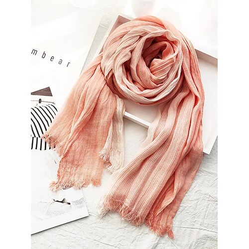 Leichter Herrenschal aus Ombre-Baumwolle – lässiges Modeaccessoire für Frühlings-, Herbst- und Alltagsoutfits Image