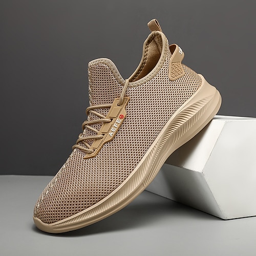 neongrüne Mesh-Laufschuhe für Herren – leichte, atmungsaktive Sneaker für Sport, Fitnessstudio und Freizeit Image