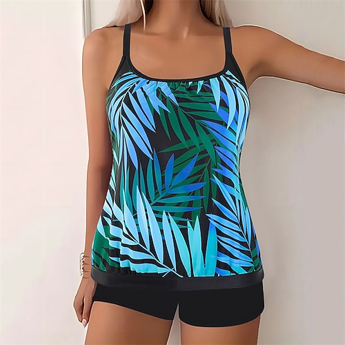 Damen Badeanzug Bademode Ringer-Rücken-Kleid Bademode Leopard-Druck Badeanzug Schwarz Rosa Atmungsaktiv Schnelltrocknend Leichtgewichtig Ärmellos - Schwimmen Surfen Strand Sommer Frühling Übergröße Image