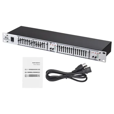 Btuty EQ-215 Dual Channel 15-Band Equalizer 1U Rack Mount 2-channel Stereo Graphic Equalizer