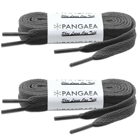 [2 Pair] Flat Shoelaces 5/16 inch (8mm) for Sneakers and Converse Shoelaces Replacements