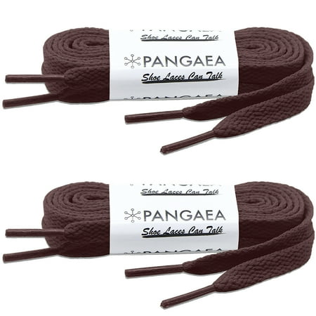 [2 Pair] Flat Shoelaces 5/16 inch (8mm) for Sneakers and Converse Shoelaces Replacements