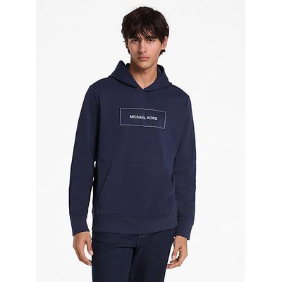 Michael Kors Logo Cotton Blend Hoodie Blue XL