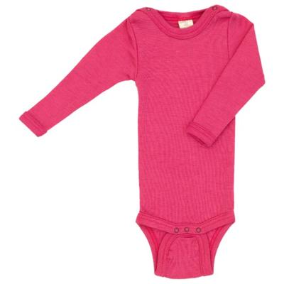 Engel - Baby-Body Langarm Mit Druckverschluss Schulter - Merinounterwäsche Gr 98/104 rosa Image