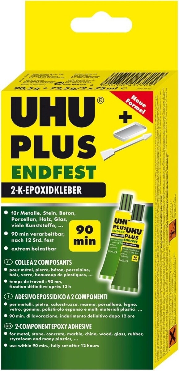 UHU 2-Komponenten-Epoxidharzkleber plus endfest Tube 25g Image