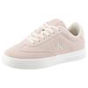 Plateausneaker CALVIN KLEIN JEANS "CLASSIC CUPSOLE LACEUP WT WM", Damen, Gr. 40, rosa (hellrosa, weiß), Veloursleder, kontrastfarbene Details, sportlich, Schuhe, Schnürschuh, Freizeitschuh, Basket-Sneaker, Halbschuh mit Logo