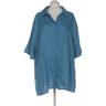 Ulla Popken Damen Bluse, Gr. 54, blau, Leinen