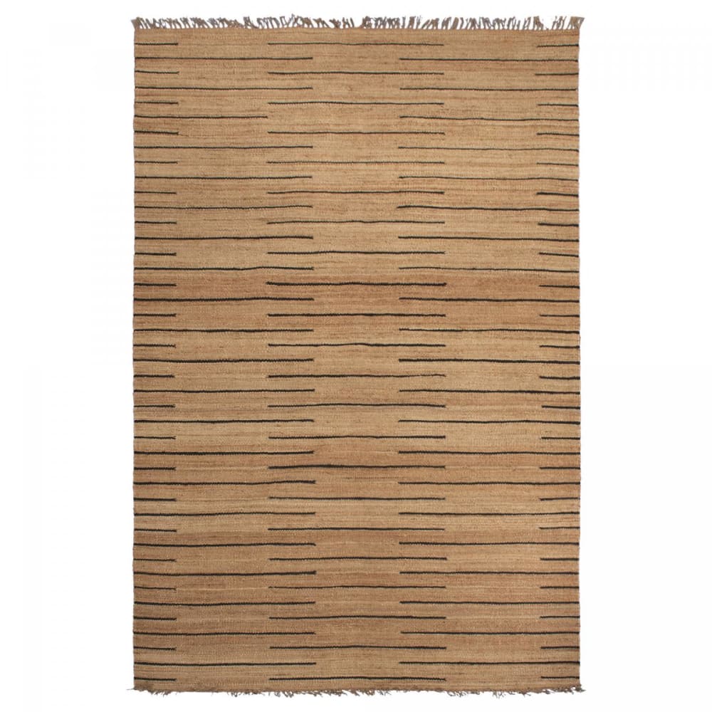 Tapis en jute tissé à la main, pour un salon, marron 200x300