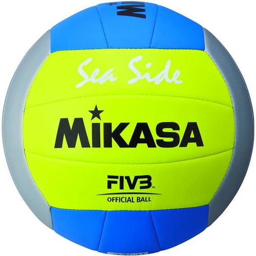 MIKASA Beachvolleyball Sea Side, Größe 5 in Gelb/Blau/Silber