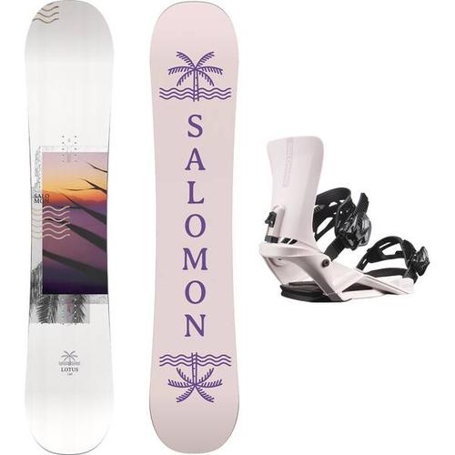 SALOMON Snowboard BOARD SET LOTUS+RHYTHM MAUVE, Größe 155 in Grau