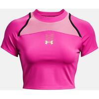 UNDER ARMOUR Damen T-Shirt UA RUN ANYWHERE CROP SS, Größe M in Pink