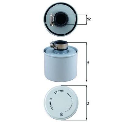 MAHLE Luftfilter, Kompressor-Ansaugluft Universal Ø85,0mm 85,0mm für VOLVO 1586882 6888780 11172907 LX 1245 Image