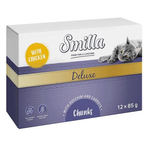 Smilla Deluxe Häppchen 48 x 85 g - mit Huhn, Zucchini und Karotten