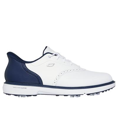 Skechers Men's Slip-ins: GO GOLF Prestige Shoes | Size 8.0 | White/Navy | Leather/Synthetic/Textile | Arch Fit