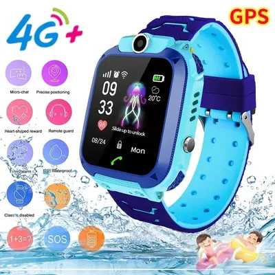 4G SIM Card Anti-lost Kids Smartwatch Boys and Girls Smart Watch Waterproof Positioning GPS Tracker