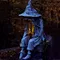 Statue de Sorcière Solaire d'Halloween, Décoration de Jardin Extérieure, Everak, Illimitée, en Résine Solaire, Adaptée au Jardin de la Cour