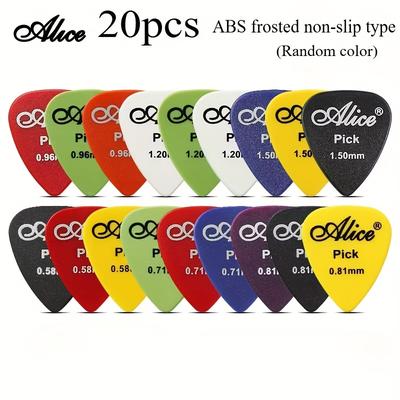 TEMU 20pcs, Mixed Colors, Thickness 0.58 - 1.5mm, Suitable For Acoustic, Electric Guitars And Bass Guitars