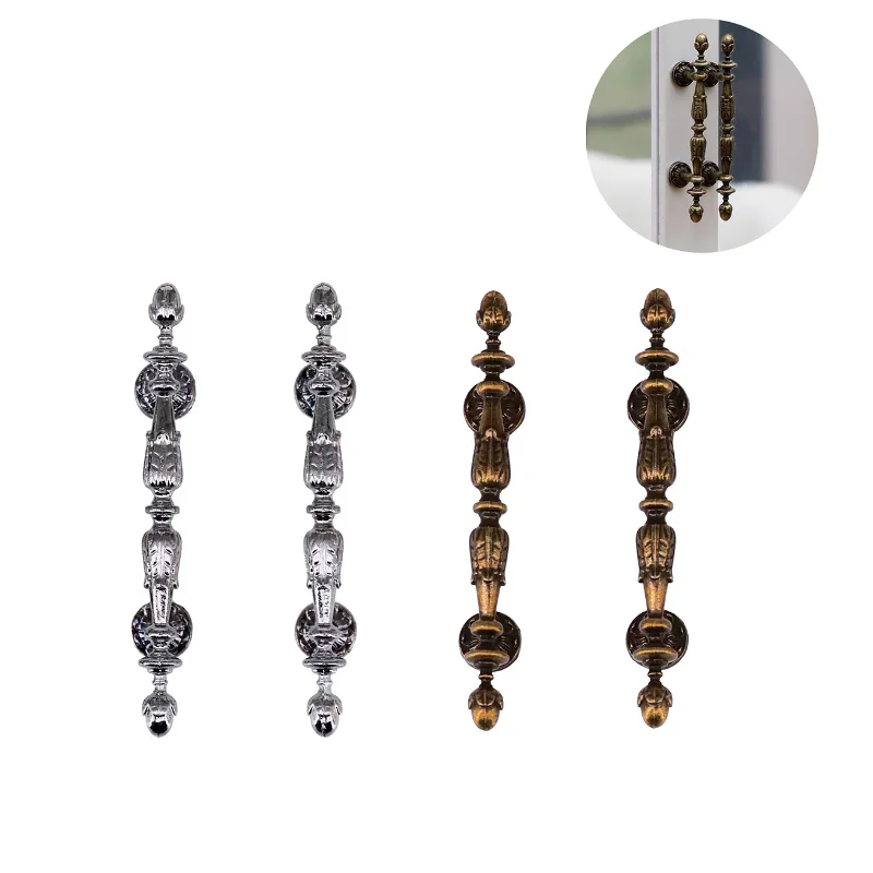 1/12 Puppenhaus Modell Möbel Zubehör DIY Legierung Retro europäischen Türschloss Retro Metall Türgriff Puppenhaus Miniaturen Spielzeug