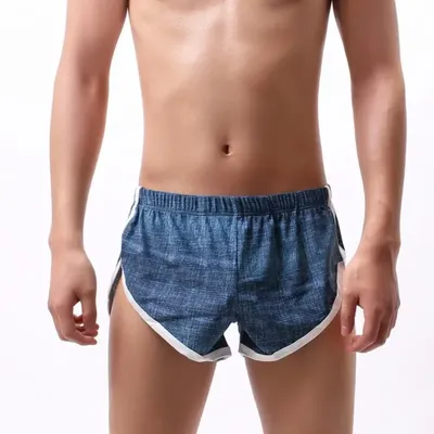 Herrenmode-Druck-Aro-Hose, Jugend, einfach, locker, atmungsaktiv, bequem, Sport-Shorts, Teenager, mittelhoher, lässiger Seitengabel, Heim-Nachtwäsche Image