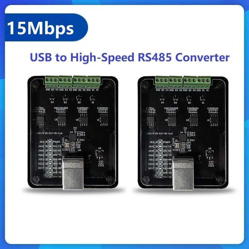 USB2.0 auf 4-Kanal-RS485-Port-Modul CH9114 Hochgeschwindigkeits-Chip, unterstützt 15 Mbit/s Image