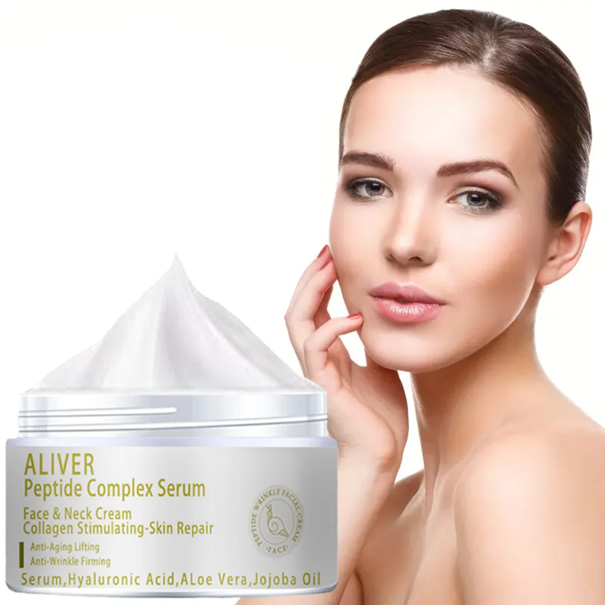 Hautkomplex-Essenz Gesichts- und Nackencreme Kollagen, reduziert feine Linien, strafft die Haut und verbessert geschädigte Haut Image