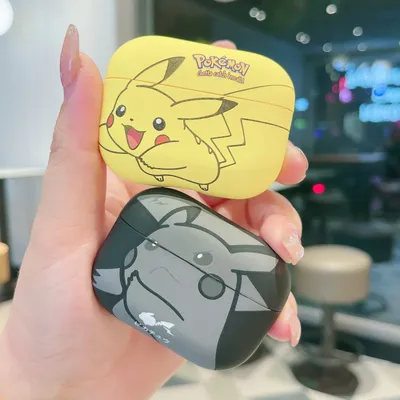 Niedliche Cartoon-Pikachu-Schutzhülle für kabelloses Headset für AirPods 1 2 3 Pro AirPods 4 und Pro2, bequem zu tragen Image