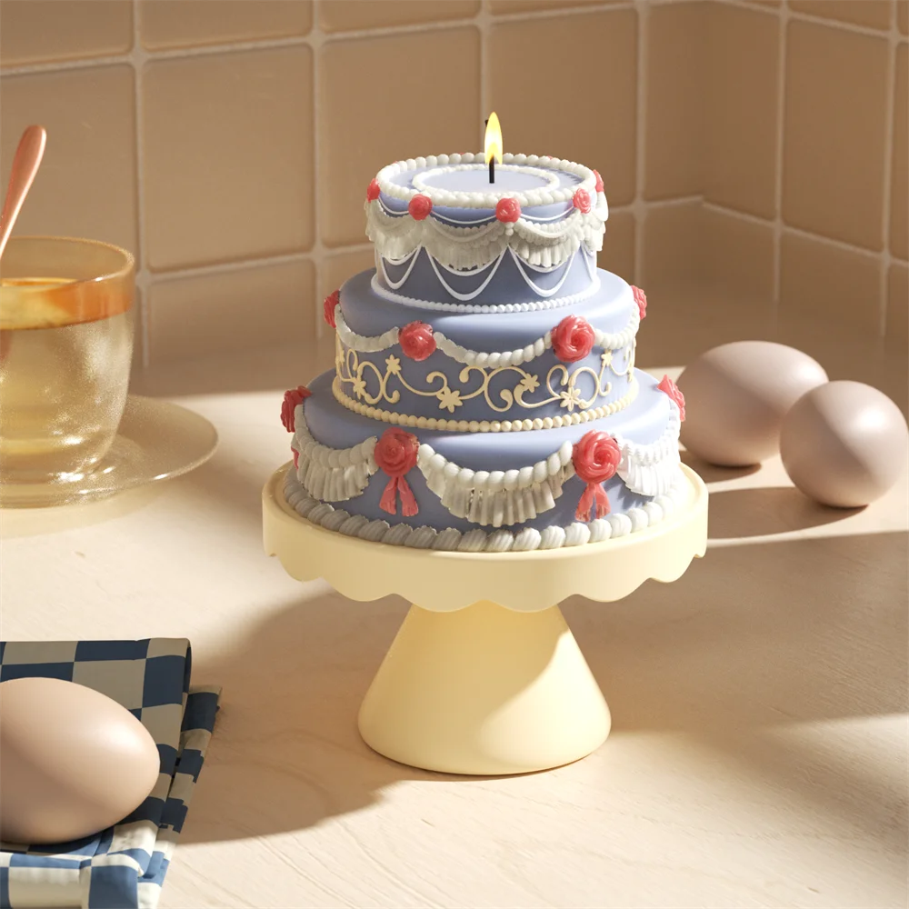 3D Kuchen Silikon Kerze Form Aromatherapie Kerze, Der Form Handgemachte Kerze, Der Versorgung Wohnkultur Image