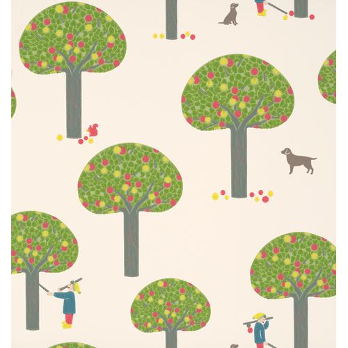 Little Greene 'Rodney Street - Sage & Onions' - Green Wallpaper