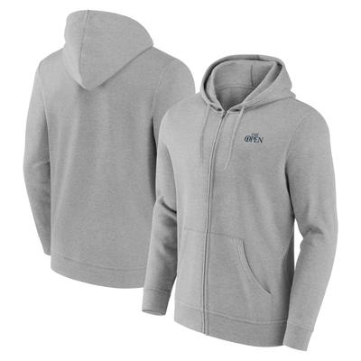 The Open Essentials Wappen Voller Reißverschluss Hoodie - Sport Grau Image