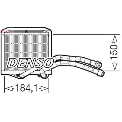 Denso Wärmetauscher, Innenraumheizung [Hersteller-Nr. DRR09102] für Abarth, Alfa Romeo, Citroën, Fiat, Opel, Peugeot Image