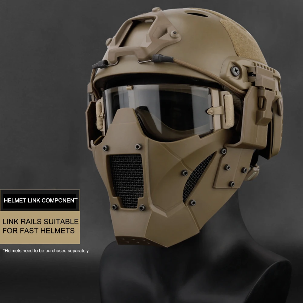 Mili-tary Mask with Adjustable Elastic Strap Face Protective Mask Good Air Permeability Metal Mask Detachable for Outdoor Camp