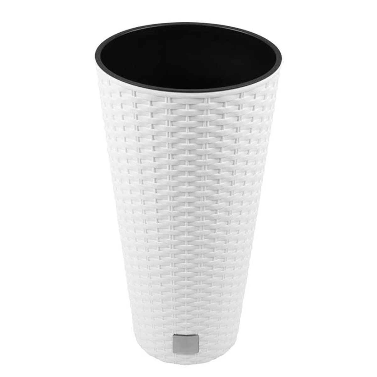 Prosperplast - Rato Pflanzentopf mit 15,5 Litern und Einsatz 25 x 25 x 47,6 cm in Weiß Image