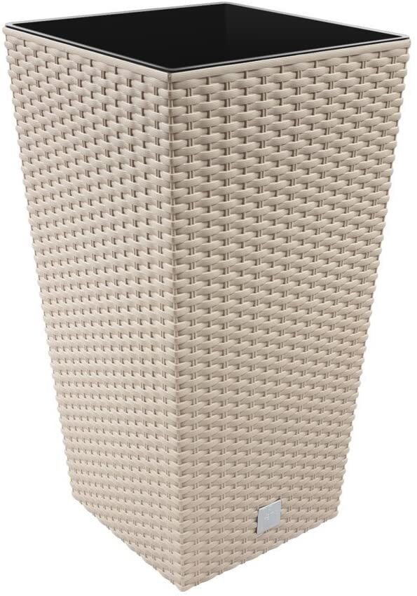 Prosperplast - Rato Pflanzentopf mit 11,4 Litern und Einsatz 20 x 20 x 37,6 cm in Mocca Image